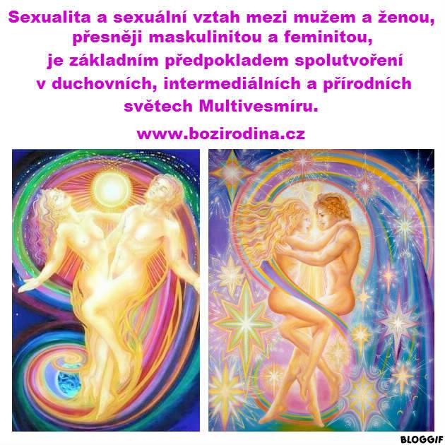 SEXUALITA A SEXUÁLNÍ VZTAH MEZI MUŽEM A ŽENOU, PŘESNĚJI MEZI MASKULINITOU A FEMININITOU, JE ZÁKLADNÍM PŘEDPOKLADEM SPOLUTVOŘENÍ V DUCHOVNÍCH, INTERMEDIÁLNÍCH A PŘÍRODNÍCH SVĚTECH MULTIVESMÍRU